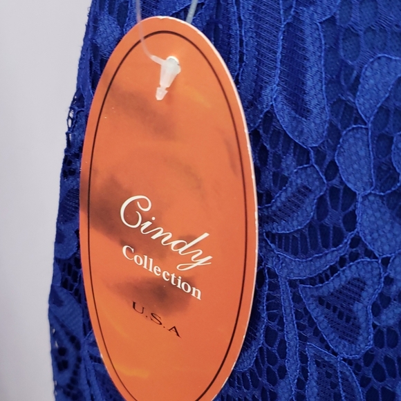 Cindy Collection 1608 3/4 Sleeve Lace A Line Dress main image 1